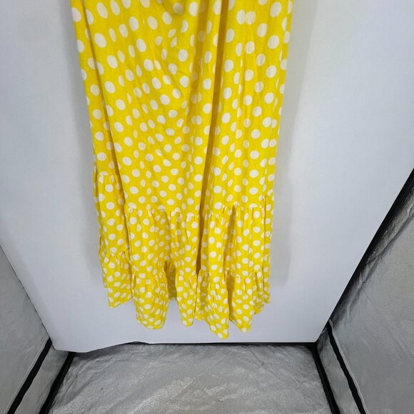 Lisa Marie Fernandez Target One Shoulder Dress Size 3X Linen Blend Polka Dot - Picture 4 of 8